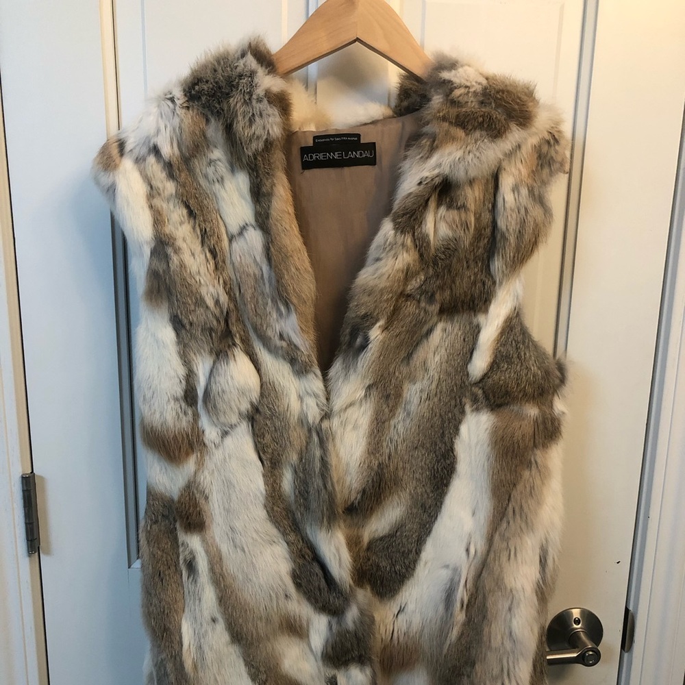 Real White Rabbit Fur Vest